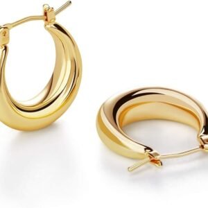 LILIE&WHITE Chunky Gold Hoop Earrings for Women