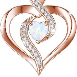 Rose Gold Chain Women's 925 Sterling Silver Heart Necklace