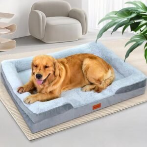 Ultra Comfortable Dog Sofa with Supportive Memory Foam Cushion