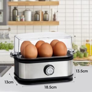 Egg Cooker Electric 6 Eggs Capacity with Auto Shut-Off